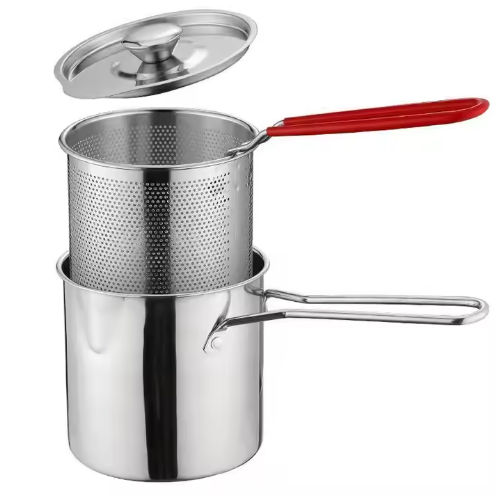 Olla Para Freir Con Colador + Obsequio Pinzas 🎁