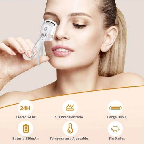 💜 Encrespador de Pestañas Térmico Inteligente – Carga USB Tipo C 💜