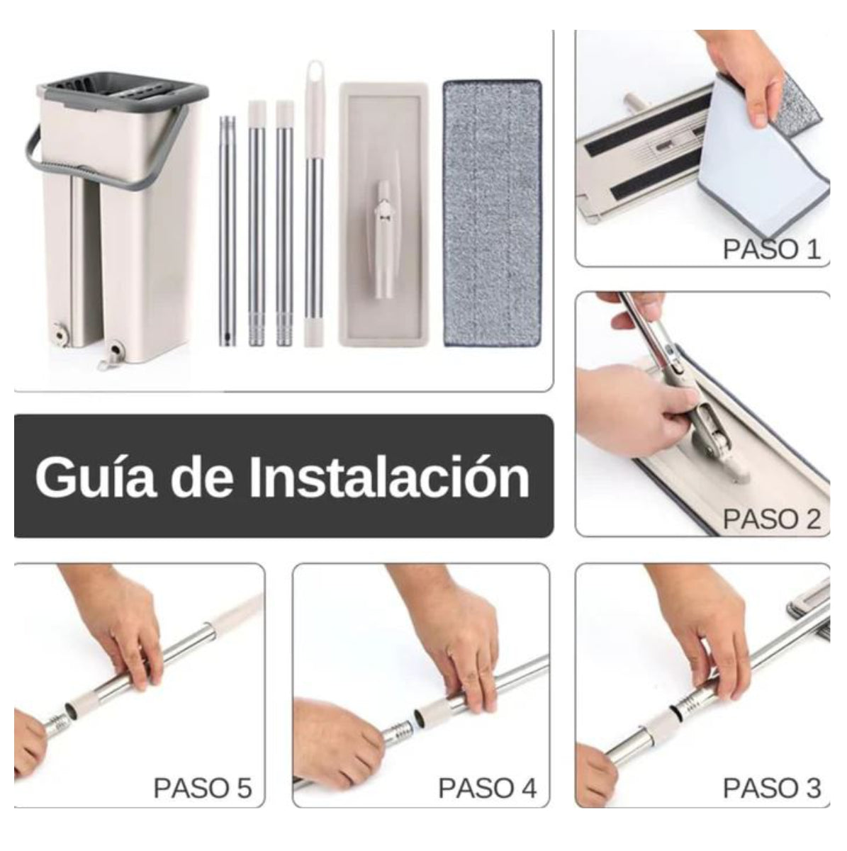 ✨🧼Trapero Mopa Plano Cubo Escurridor🚰🧽