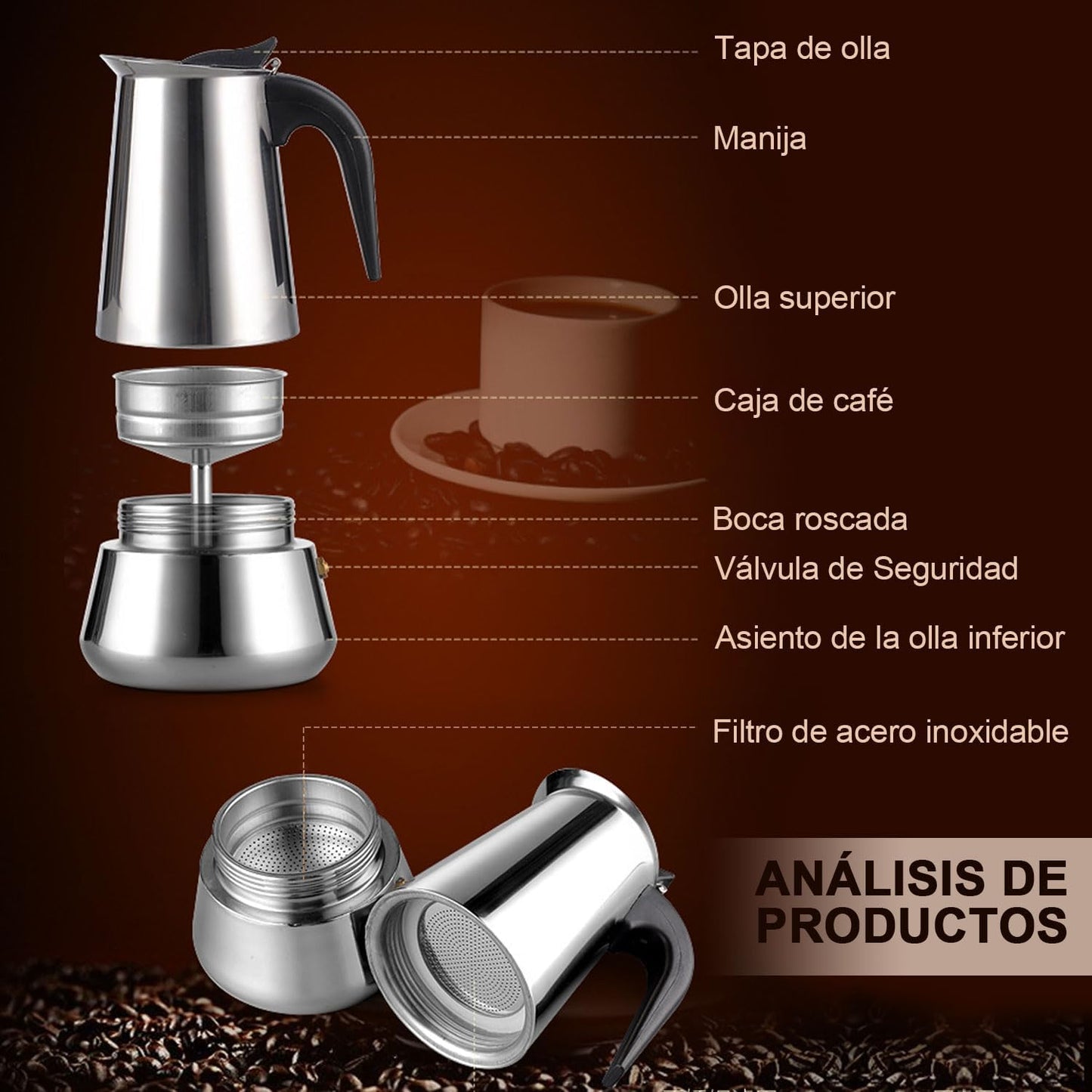 ☕✨ Cafetera Italiana Espresso 9 oz – Aroma y Sabor en Cada Taza✨☕